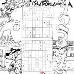Kleurplaat Sudoku cheetah